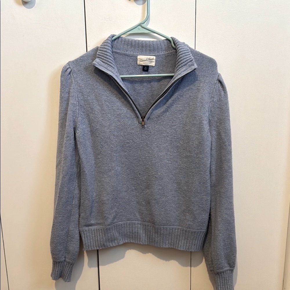 Blue quarter zip pullover